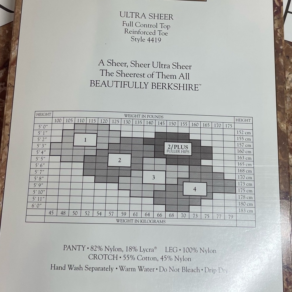 Berkshire Ultra Sheer Full control top. Size 2. Offblack (3 pairs) - Picture 4 of 5